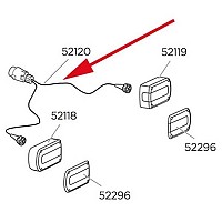 [해외]툴레 Cable Set 미니point 7 Pin 1400 mm 52120 Spare Part 1136934605 Black