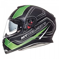 [해외]MT 헬멧 Thunder 3 SV Trace 풀페이스 헬멧 9136280147 Black / Green Fluor Mate