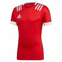 [해외]아디다스 3 Stripes Fitted Rugby 반팔 티셔츠 3137217342 Scarlett / White