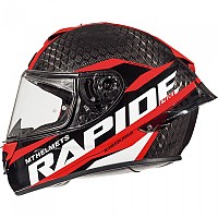 [해외]MT 헬멧 카본 풀 페이스 헬멧 Rapide 프로 9137091126 Gloss Red / Black / White