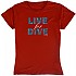 [해외]KRUSKIS Live For Dive 반팔 티셔츠 10136696447 Red
