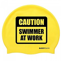 [해외]BUDDYSWIM 수영 모자 Caution Swimmer At Work 6136764774 Yellow
