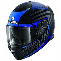 [해외]샤크 스파르탄 1.2 Kobrak 풀페이스 헬멧 9137370421 Matte Black / Blue