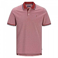 [해외]잭앤존스 Bluwin Regular Fit 반팔 폴로 셔츠 137452628 Red Dahlia