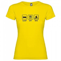 [해외]KRUSKIS Sleep Eat And Bike 반팔 티셔츠 1137539357 Yellow