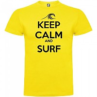 [해외]KRUSKIS Keep Calm and Surf 숏 슬리브 T-shirt 반팔 티셔츠 14137539137 Yellow