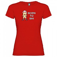 [해외]KRUSKIS 반팔 티셔츠 Born To 스키 5137538690 Red