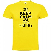 [해외]KRUSKIS 반팔 티셔츠 Keep Calm And Go 스키ing 5137539358 Yellow