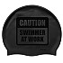 [해외]BUDDYSWIM 수영 모자 Caution Swimmer At Work Silicone 6136860755 Black