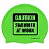 [해외]BUDDYSWIM 수영 모자 Caution Swimmer At Work Silicone 6136860757 Green