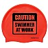 [해외]BUDDYSWIM 수영 모자 Caution Swimmer At Work Silicone 6136860759 Red