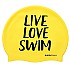 [해외]BUDDYSWIM 수영 모자 Live Love Swim Silicone 6136860761 Yellow