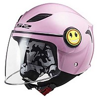 [해외]LS2 OF602 Funny Solid 주니어 오픈 페이스 헬멧 9137865443 Gloss Pink