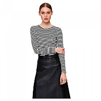 [해외]SELECTED Anna Stripe 긴팔 티셔츠 138099590 Black / Stripes W Snow White Stripes