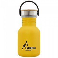 [해외]LAKEN 스테인레스 스틸 및 대나무 모자 Basic 350ml 6138048753 Yellow