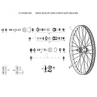 [해외]스램 상표 Wheel Decal Kit 3Zero 27 Moto Slate Single Rim 1137670597 Slate