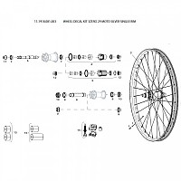 [해외]스램 상표 Wheel Decal Kit 3Zero 29 Moto Silver Single Rim 1137670600 Silver