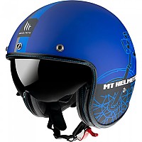 [해외]MT 헬멧 Le Mans 2 SV Cafe Racer 오픈 페이스 헬멧 9138277661 Matt Blue