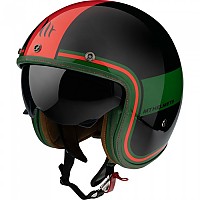[해외]MT 헬멧 Le Mans 2 SV Tant 오픈 페이스 헬멧 9138277668 Gloss Red / Green