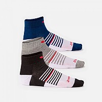 [해외]조마 Stripe Socks 3 Pairs 3138270658 Black / Navy / Grey Melange