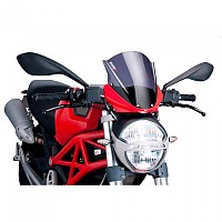 [해외]PUIG 투어링 윈드실드 Ducati Monster 696 9138363221 Dark Smoke
