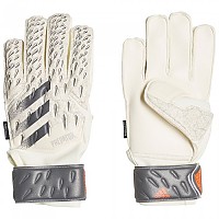 [해외]아디다스 Predator Match Fingersave Junior Goalkeeper Gloves 3138111602 White / Grey One / Iron Metalicalic / Solar Red / Black