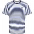 [해외]SELECTED Relaxed Emil 반팔 티셔츠 138594009 Dark Navy / Stripes / Logo Print