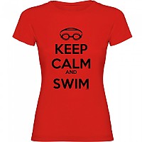[해외]KRUSKIS Keep Calm And Swim 반팔 티셔츠 6137539148 Red