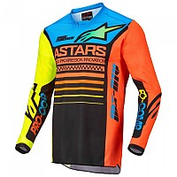 [해외]알파인스타 Racercompass Long Sleeve T-Shirt 9138237631 Black / Fluo Yellow / Coral