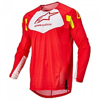 [해외]알파인스타 Techstar Factory Long Sleeve T-Shirt 9138237803 Fluo Red / White / Fluo Yellow