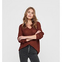 [해외]ONLY 스웨터 New Megan 138687404 Smoked Paprika / Detail W Black Ply