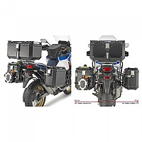 [해외]기비 사이드 케이스 패니어 홀더 Monokey Cam-Side Honda CRF 1000 L Africa Twin Adventure Sports 20 9138411800 Black