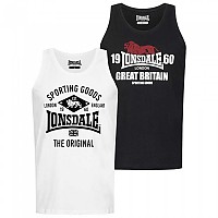 [해외]LONSDALE Biggin 민소매 티셔츠 2 단위 138794987 Black / White