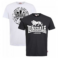 [해외]LONSDALE Dildawn 반팔 티셔츠 2 단위 138795055 Black / White