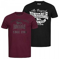 [해외]LONSDALE Torbay 반팔 티셔츠 2 단위 138795272 Black / Oxblood