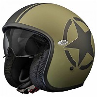 [해외]프리미어  헬멧 Vintage Evo Star Military BM 오픈 페이스 헬멧 9138713087 Green / Black