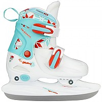 [해외]NIJDAM 하드 부팅 조정 가능한 피겨 스케이팅 아이스 스케이트 소녀 14138321591 White / Blue / Red