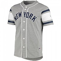 [해외]FANATICS MLB New York Yankees Franchise Supporters Short Sleeve V Neck T-Shirt 3138594237 Sports Grey