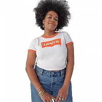 [해외]리바이스 Pl Graphic 미니 Ringer 반팔 티셔츠 138899435 Bright White / Orange Rust