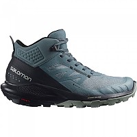 [해외]살로몬 OUTpulse Mid Goretex Hiking Boots 4138436378 Stormy Weather / Black / Wrought Iron