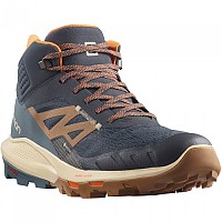 [해외]살로몬 OUTpulse Mid Goretex Hiking Boots 4138945442 Ebony / Bleached Sand / Vibrant Orange