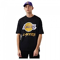 [해외]뉴에라 Los Angeles Lakers NBA Script Mesh 반팔 티셔츠 139039804 Black / True Purple