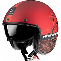 [해외]MT 헬멧 Le Mans 2 SV Cafe Racer 오픈 페이스 헬멧 9138277663 Matt Red