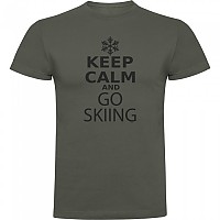 [해외]KRUSKIS 반팔 티셔츠 Keep Calm And Go 스키ing 5139292434 Dark Army Green
