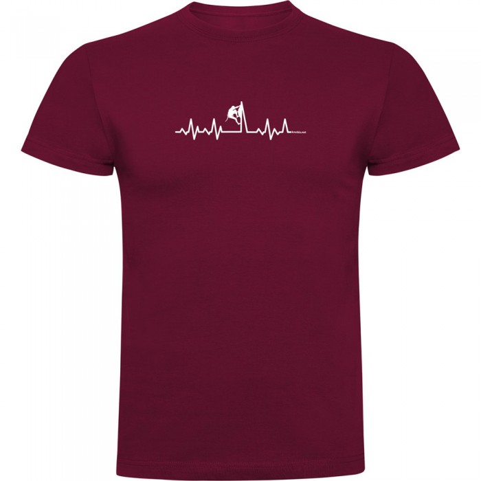 [해외]KRUSKIS Climbing Heartbeat 반팔 티셔츠 4139291875 Dark Red