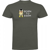 [해외]KRUSKIS 반팔 티셔츠 Born To Swim 6139291806 Dark Army Green
