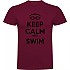 [해외]KRUSKIS Keep Calm And Swim 반팔 티셔츠 6139292459 Dark Red
