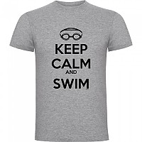 [해외]KRUSKIS 반팔 티셔츠 Keep Calm And Swim 6139292461 Heather Grey