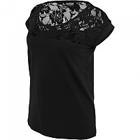 [해외]URBAN CLASSICS Top Lace 반팔 티셔츠 138557235 Black