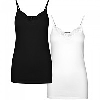 [해외]베로모다 Inge Lace Singlet 2 Tall 민소매 티셔츠 2 단위 139296820 Black Bright White